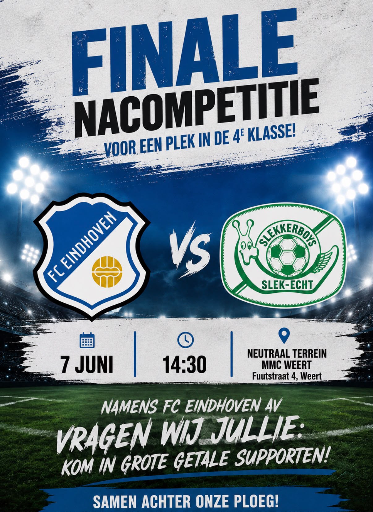 Steun onze mannen in de nacompetitie!